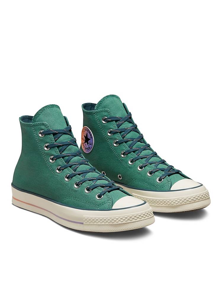 Converse Chuck 70 color fade sneakers in algae green